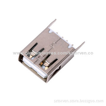 USB 2.0 Female 4P, Straight DIP A Type